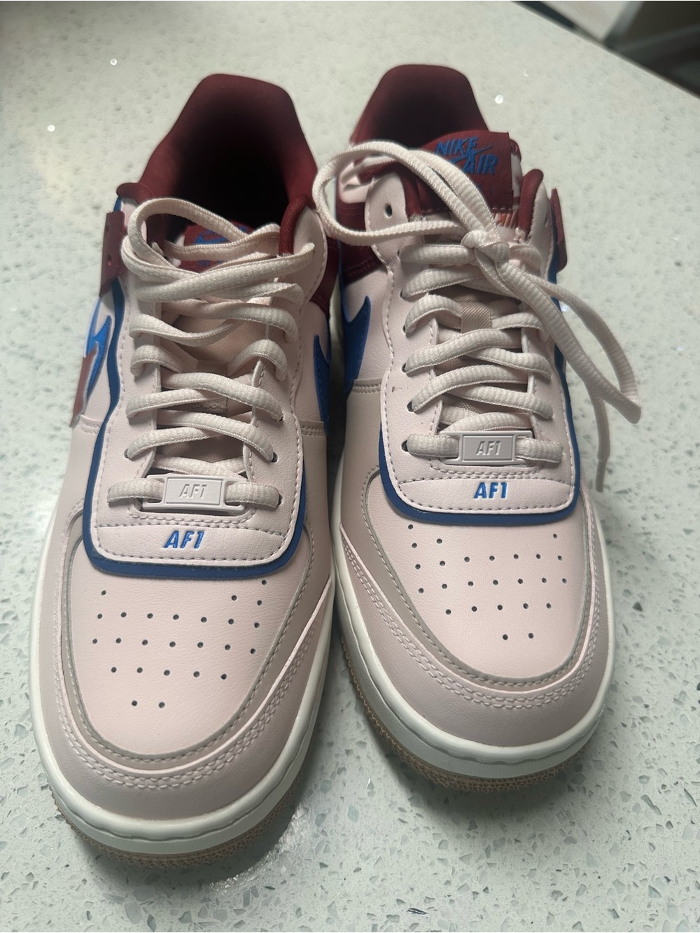 Nike Women's Air Force 1 Low - Pink/Blue Size 9
